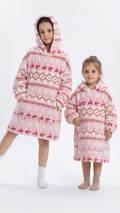 Cozy Fleece Christmas Hoodie Blanket for kids