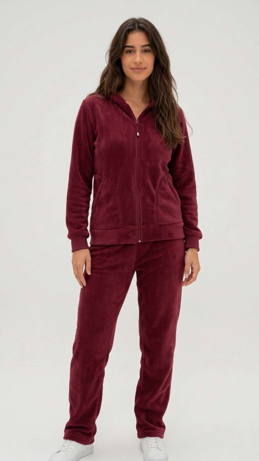 Cherry Red Fleece Tracksuit