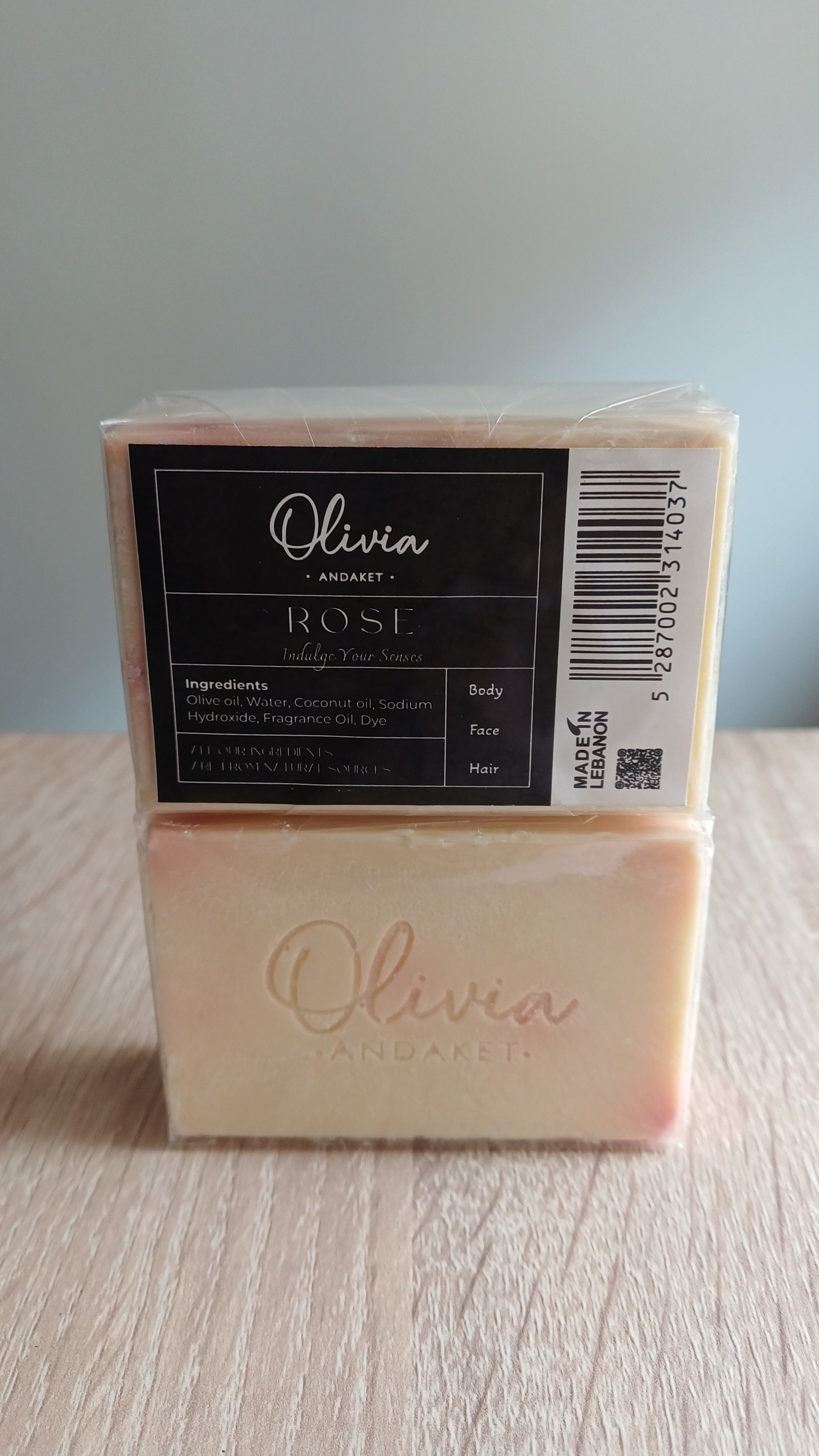 Olivia Andaket Olive Oil Soap Bar - Rose