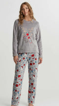 "Let It Snow" Reindeer Fleece Pajama Set