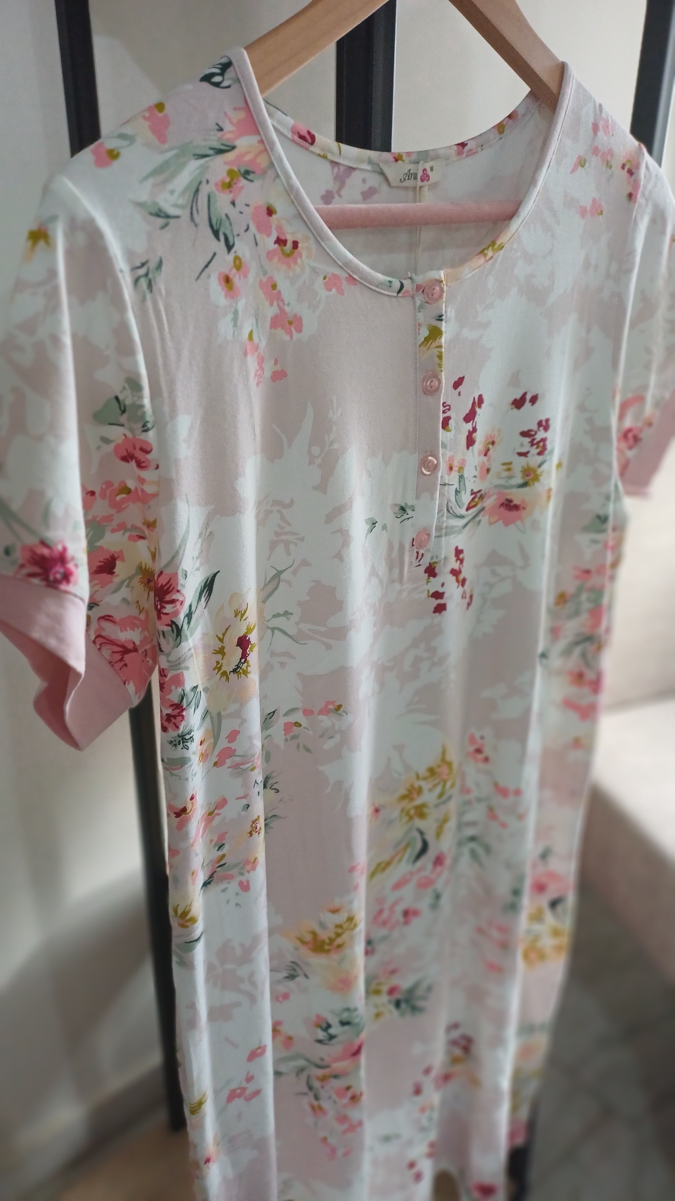 "Floral Whisper" Bamboo Nightshirt