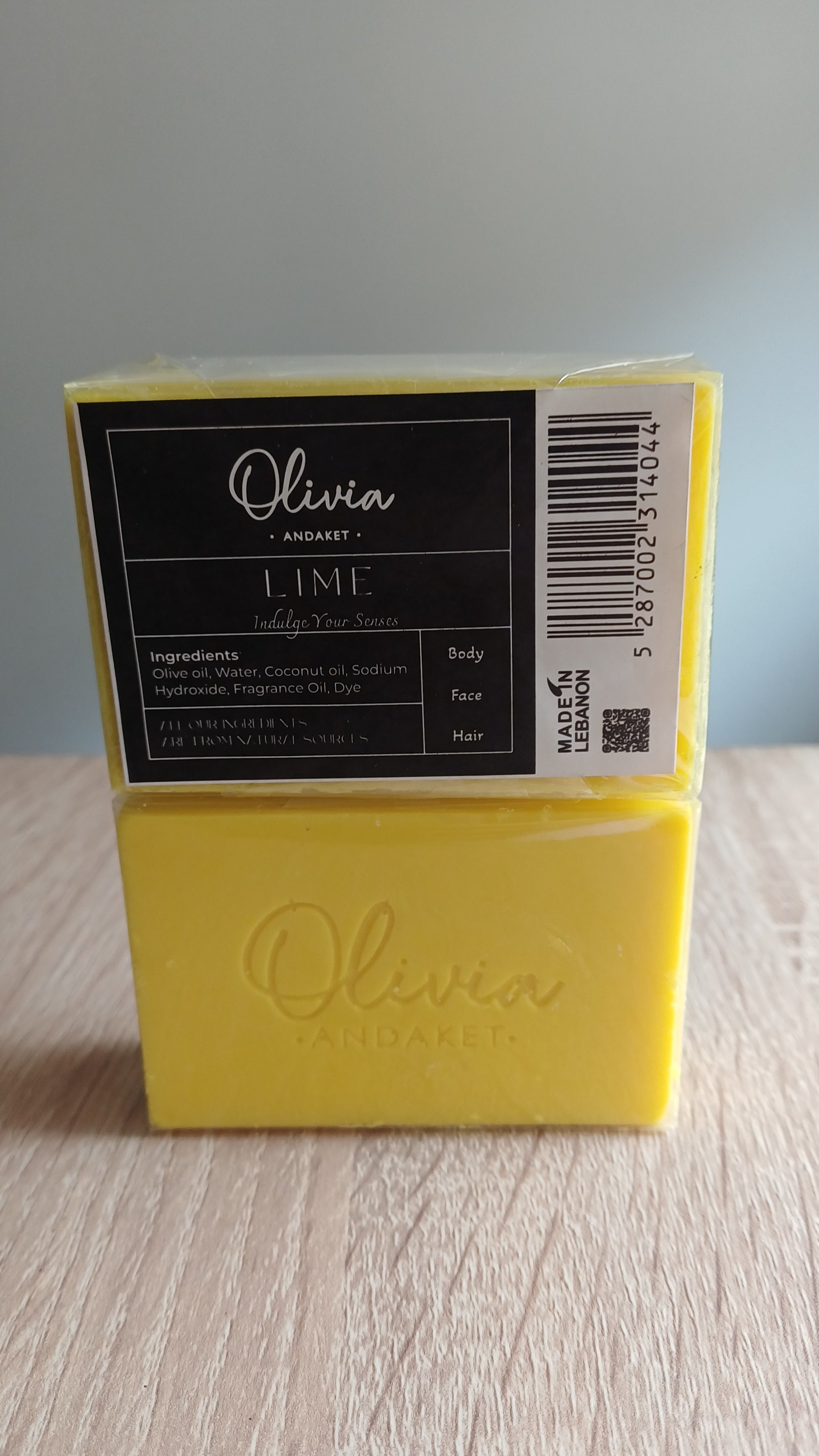 Olivia Andaket Olive Oil Soap Bar - Lime