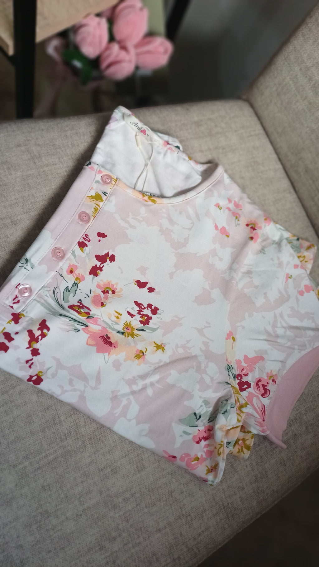 "Floral Whisper" Bamboo Nightshirt