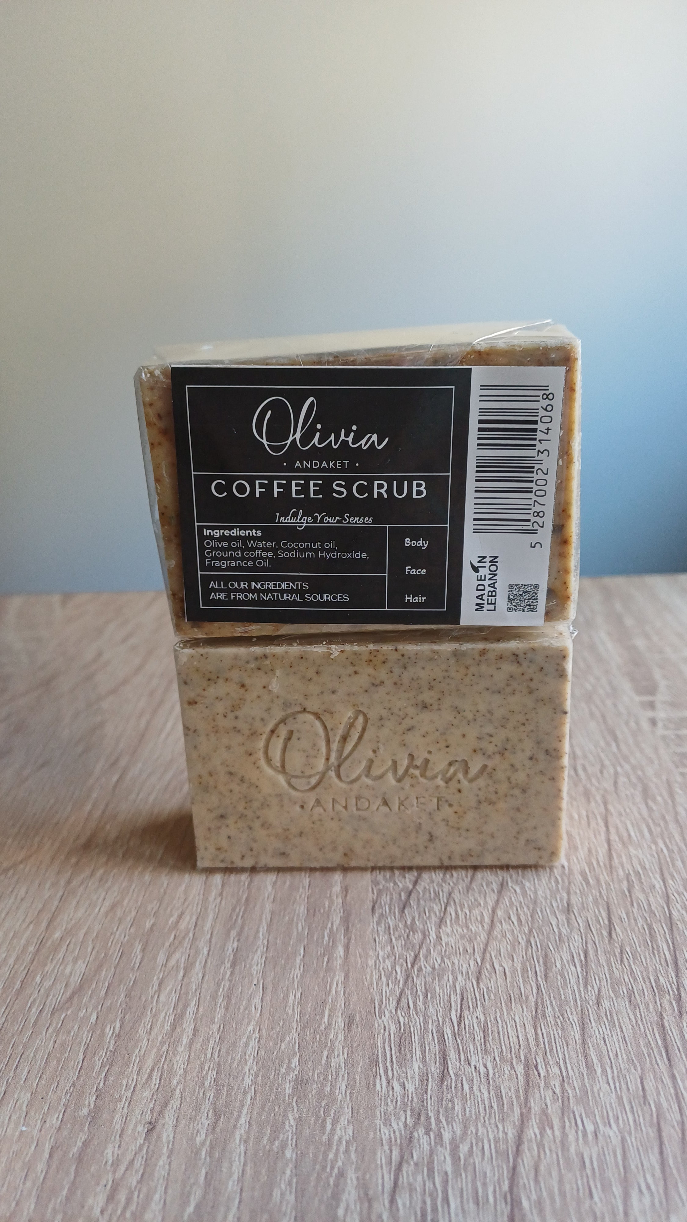 Olivia Andaket Olive Oil Soap Bar - Coffee Scrub