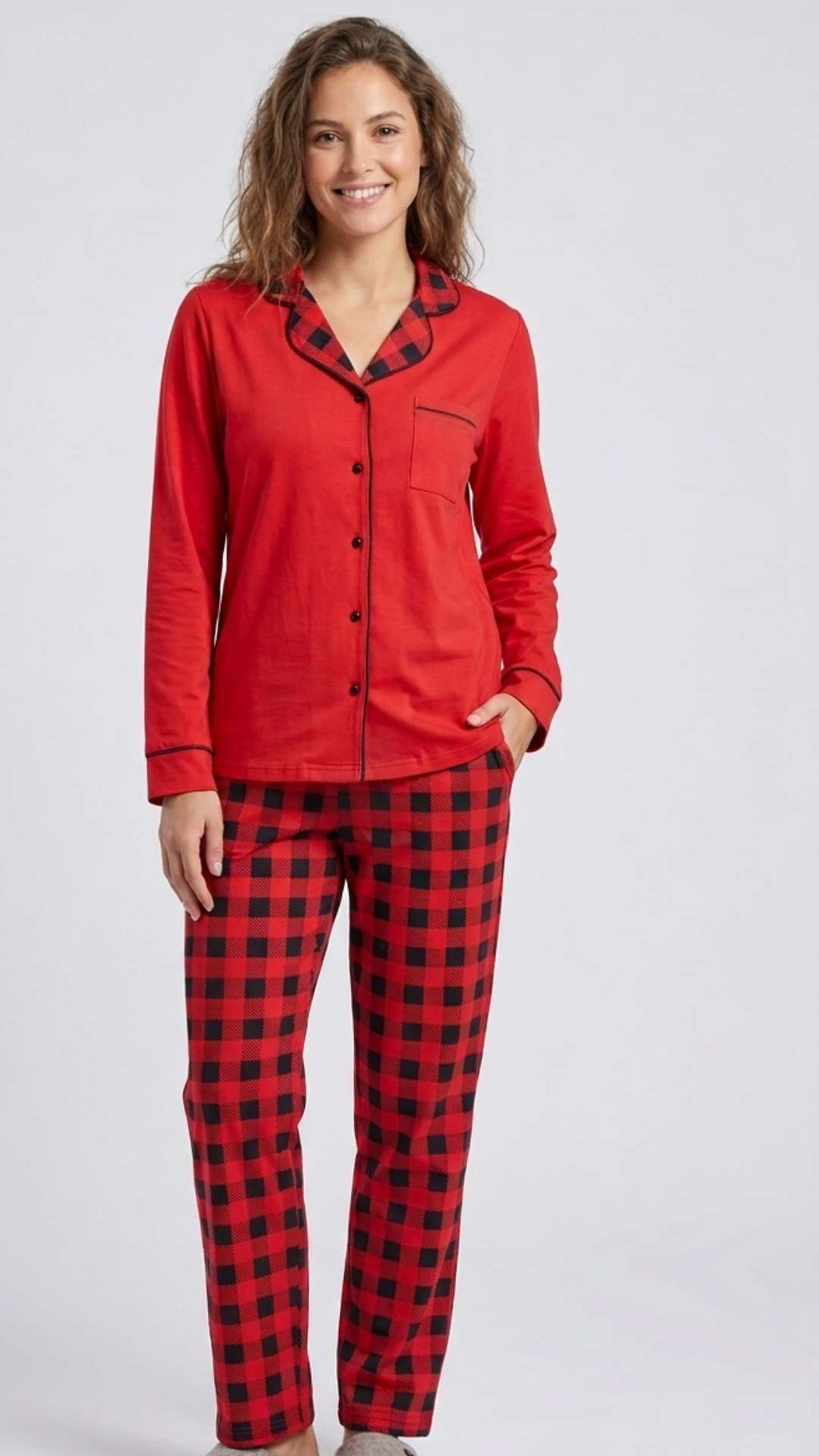 Lull Classic Check Cotton Pajama Set