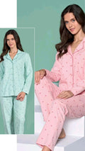 L'Amour" Cotton Long-Sleeve PJ Set – Pastel Pink