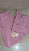 "Never Give Up" Ribbed Lounge Set