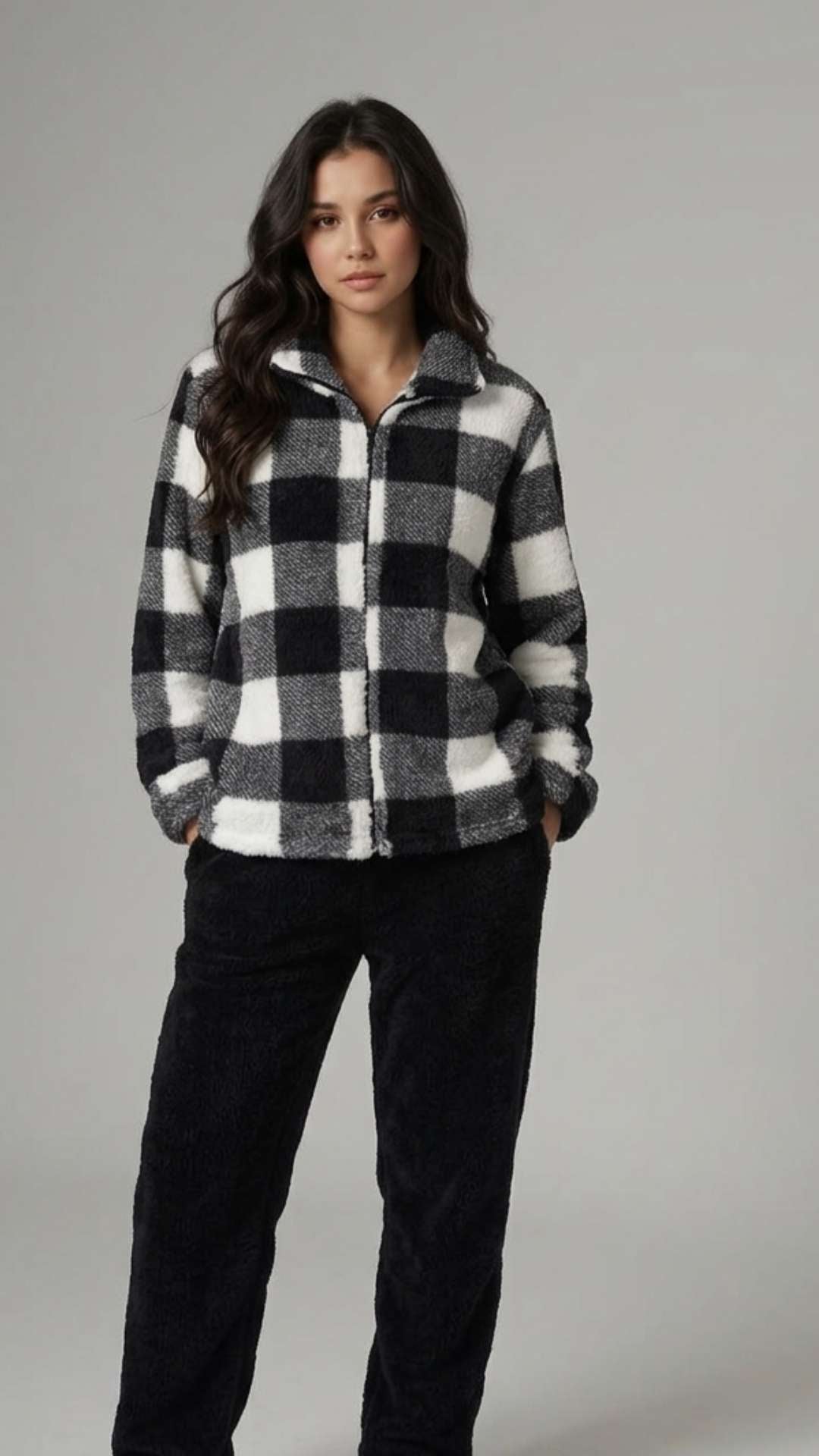 Midnight Plaid Ultra-Plush Zip Set